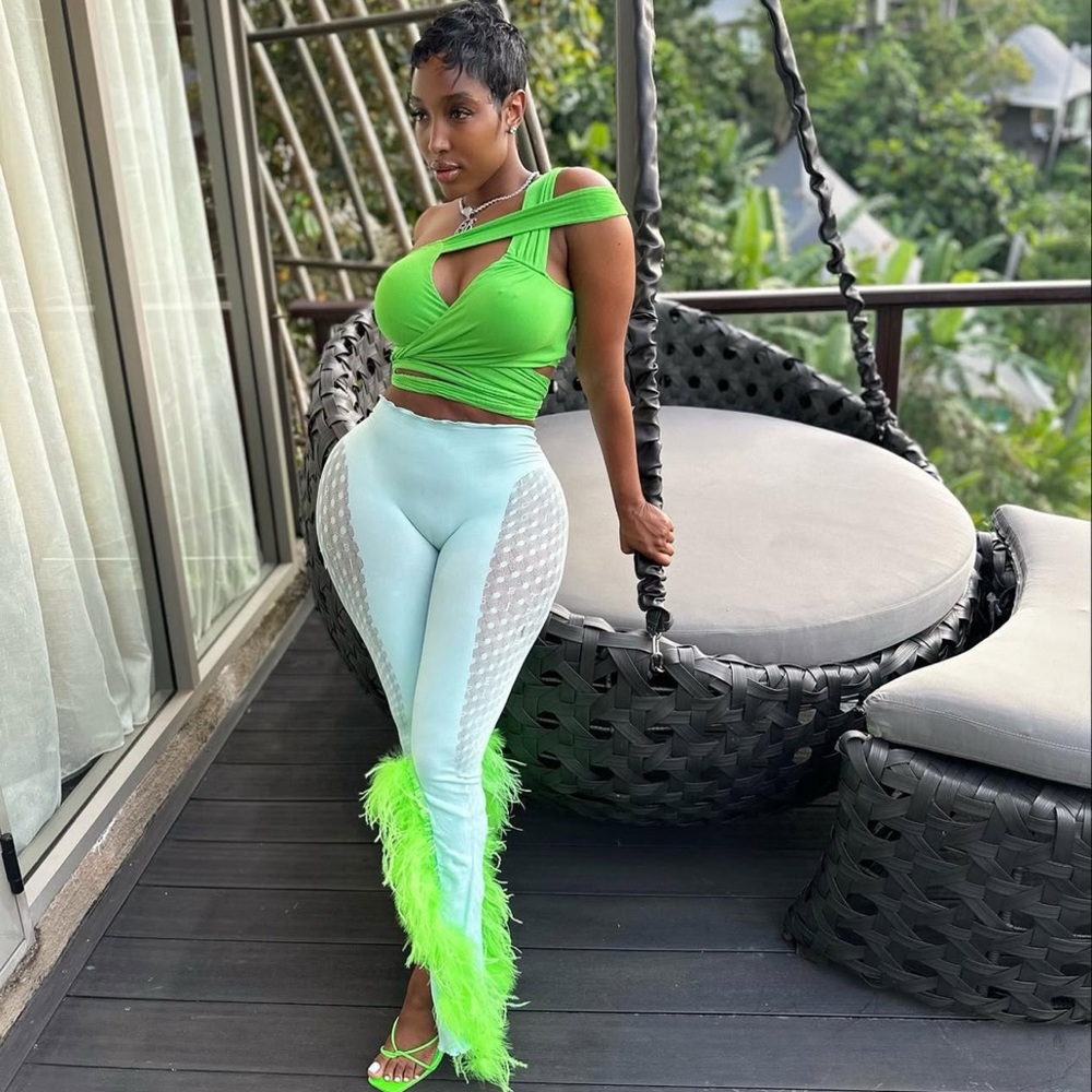Poster Girl Faux Fur Pants (including top with sell)